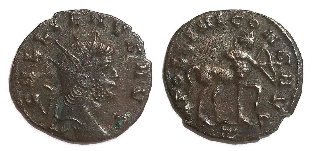 Gallienus APOLLINI CONS AVG centaur right antoninianus.jpg