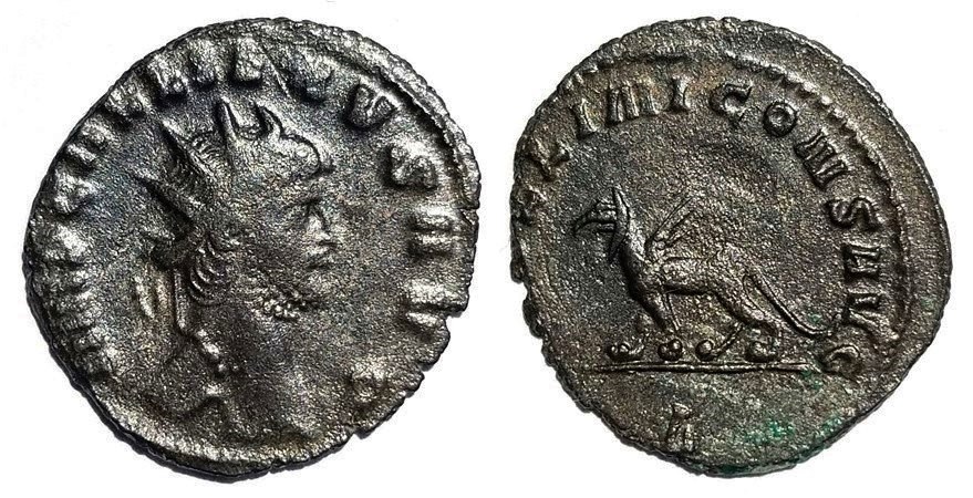 Gallienus APOLLINI CONS AVG griffin Antoninianus.jpg