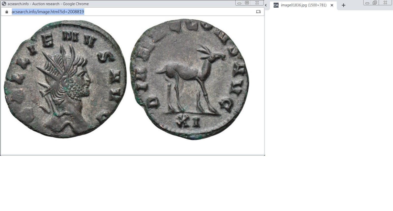 Gallienus - Gazelle - Officina XI -Numismatik Naumann 2014 - acsearch.info-image.html-id-2008819.jpg