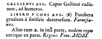 Gallienus LIBERO P CONS AVG panther antoninianus Banduri listing.JPG