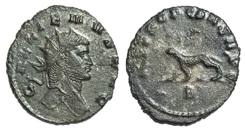 Gallienus LIBERO P CONS AVG panther antoninianus.jpg