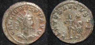 Gallienus Silvered Æ Ant CE 263-264 AVG rad cuiras R  Hercules R lion skin club star RIC 673.jpg