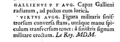 Gallienus VIRTVS AVGG Emperor stg r c spear and standard Banduri listing.JPG