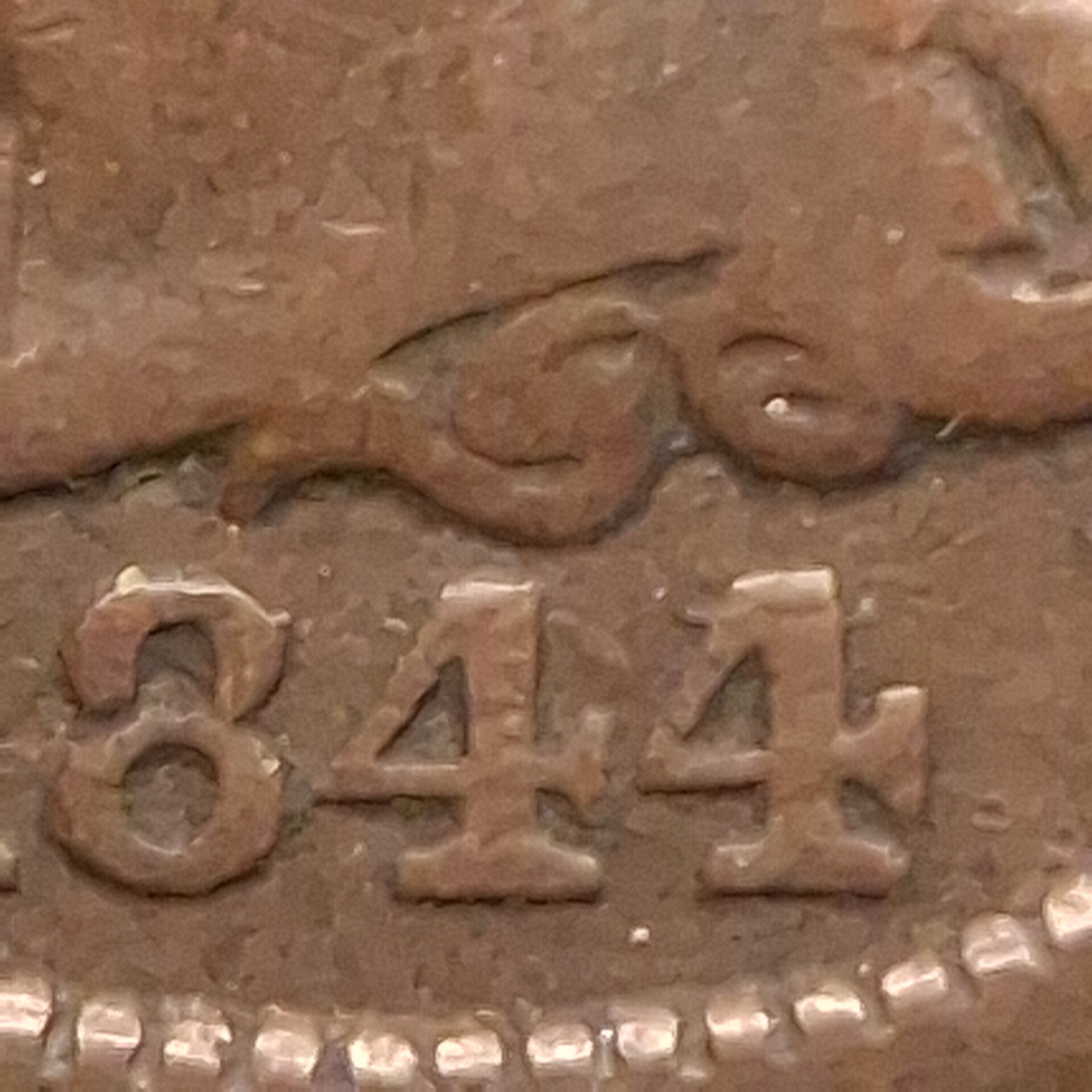 GC #71 - 1844 over 81 Large One Cent - Date Close Up - Obverse.jpg