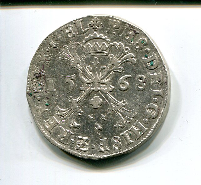 Gelderland Philip II Burgundian Rijksdaalder 1568 obv 057.jpg