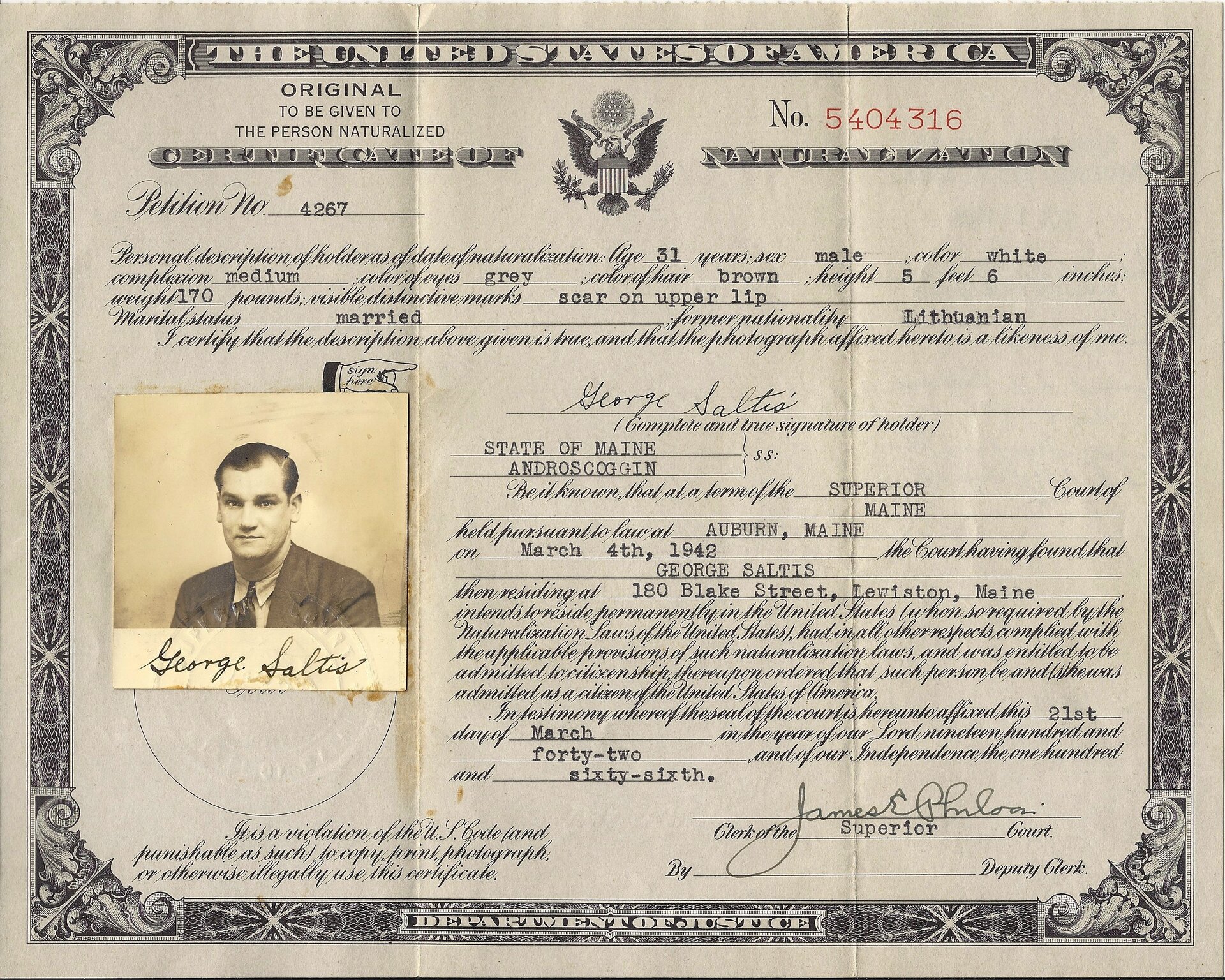 George P Saltis Naturalization front.jpeg