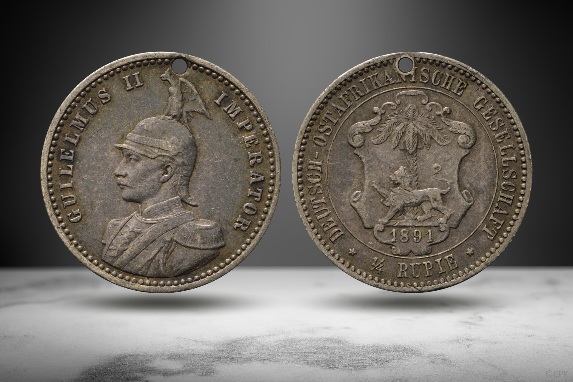 German East Africa 1891 quarter rupie.jpg