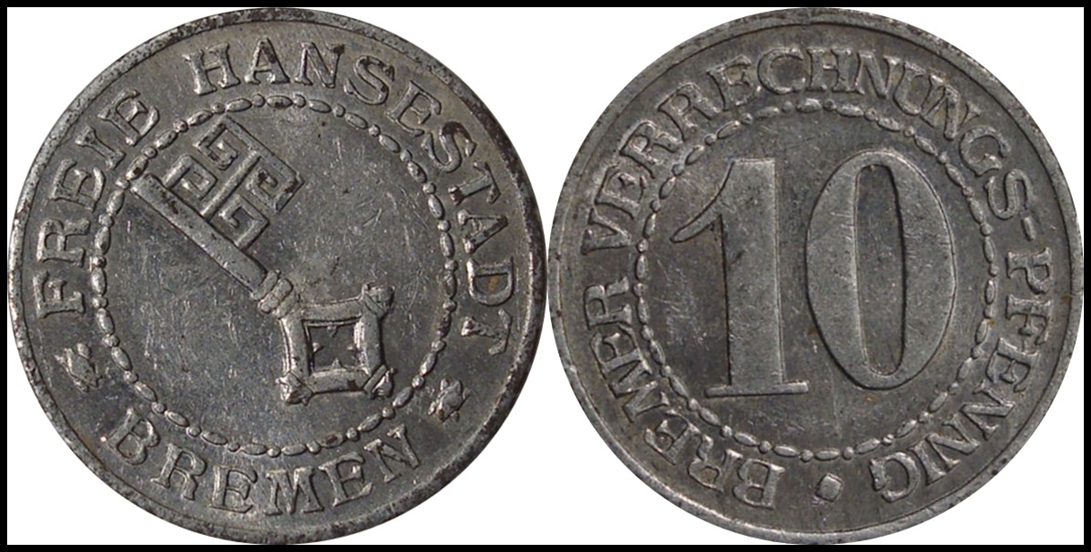 German States Bremen 1924 10 Verrechnungspfennig (2).jpg