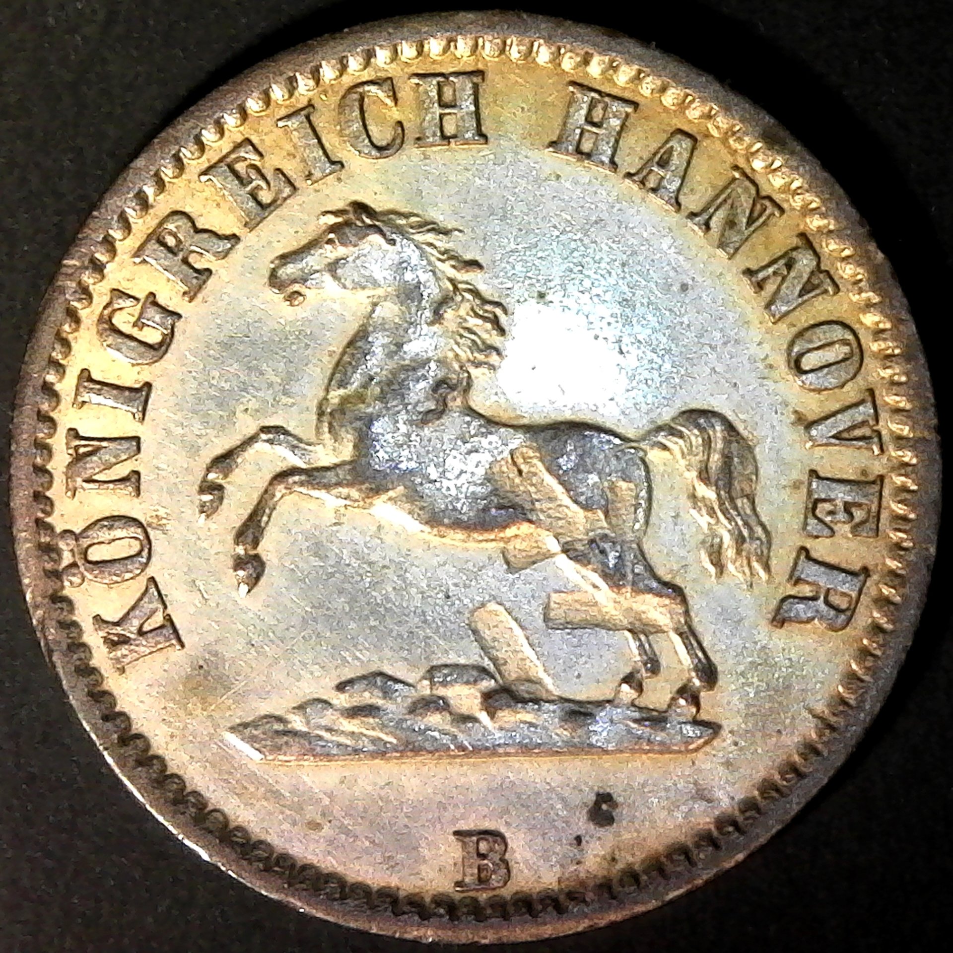 German States- HANNOVER Half Groschen 1863 B, KM-235 obv.jpg