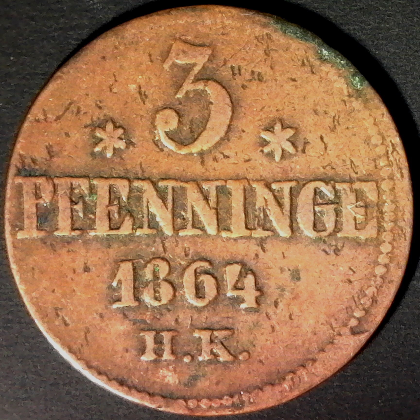 German States- Rostock 3 Phenning 1864 HK rev.jpg
