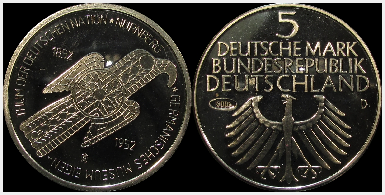 Germany 2006-1952 5 Mark restrike.jpg
