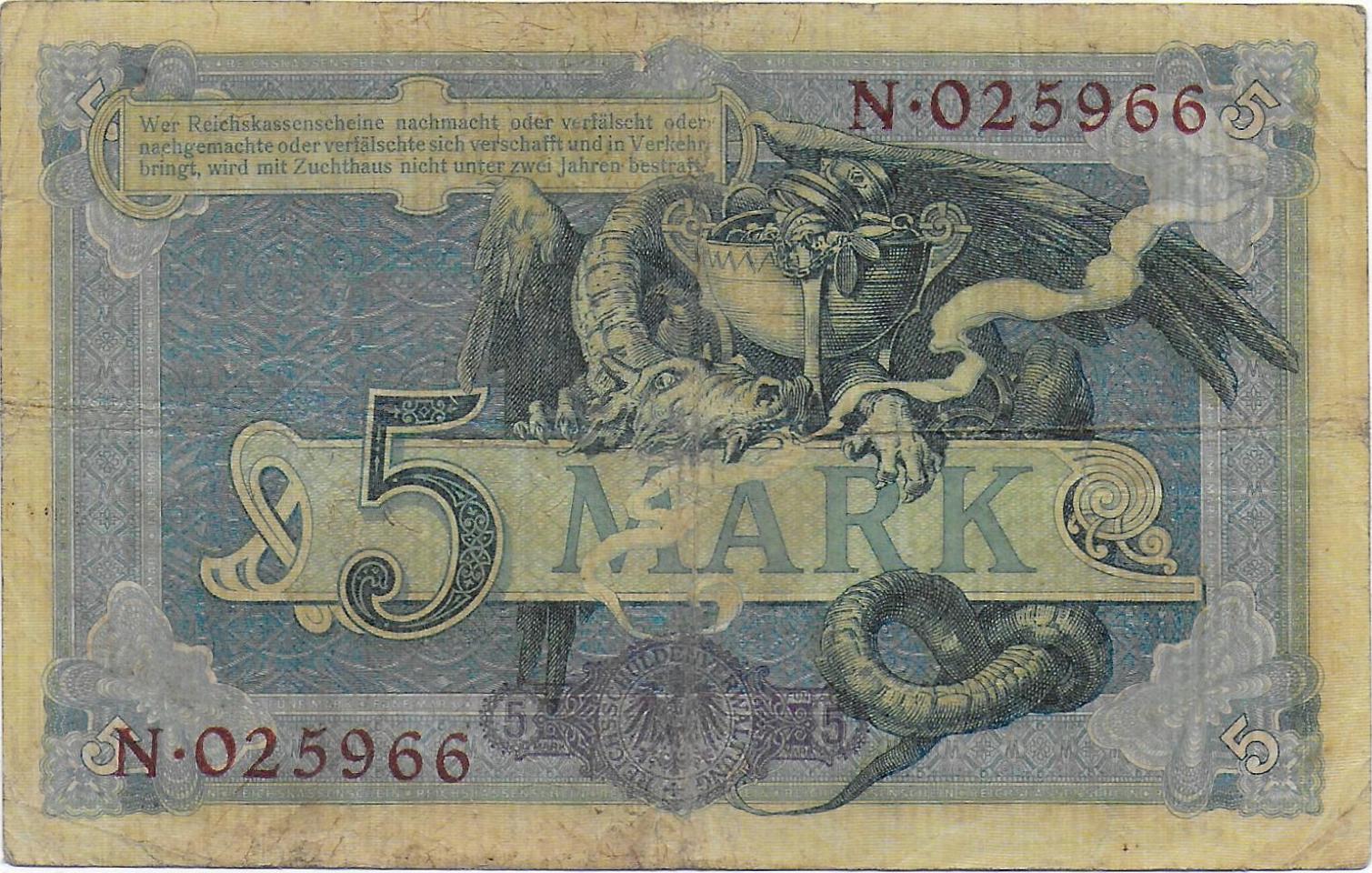Germany 5 Mark 1904 back.jpg