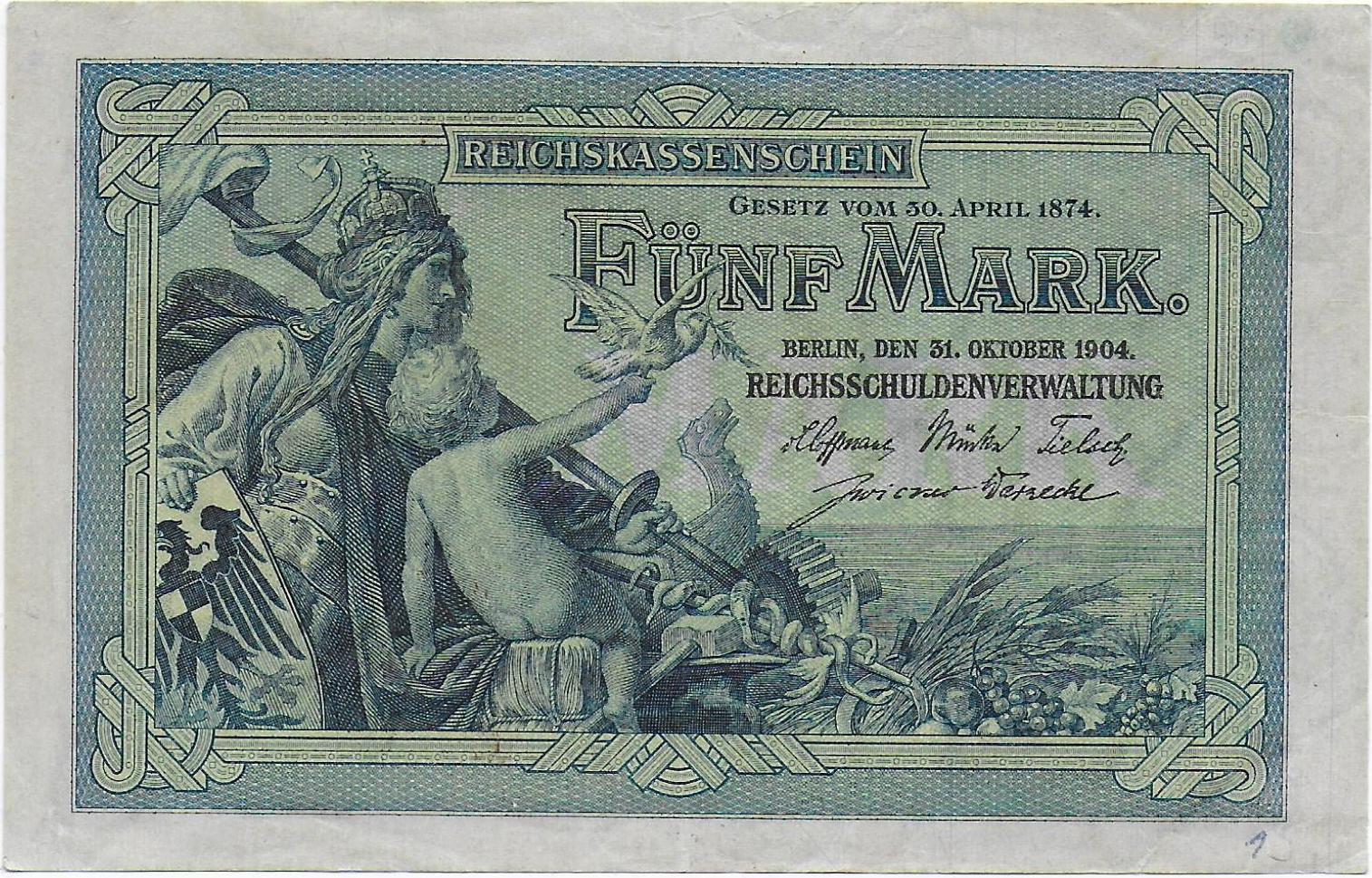 Germany 5 Mark later ser no 1904 front.jpg