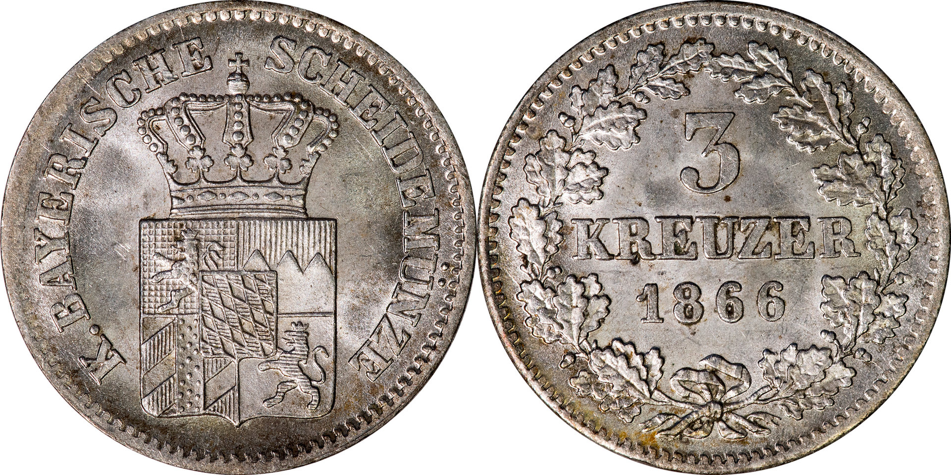 Germany (Bavaria) - 1866 3 Kreuzer.jpg
