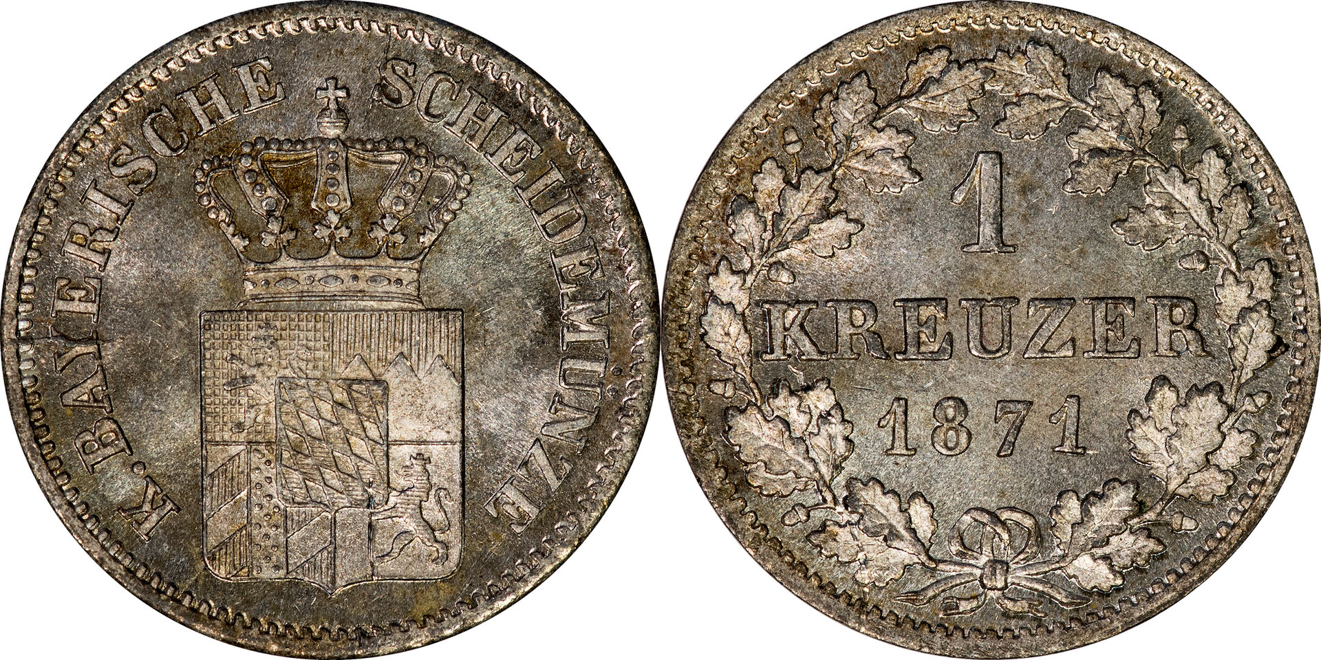 Germany (Bavaria) - 1871 1 Kreuzer.jpg