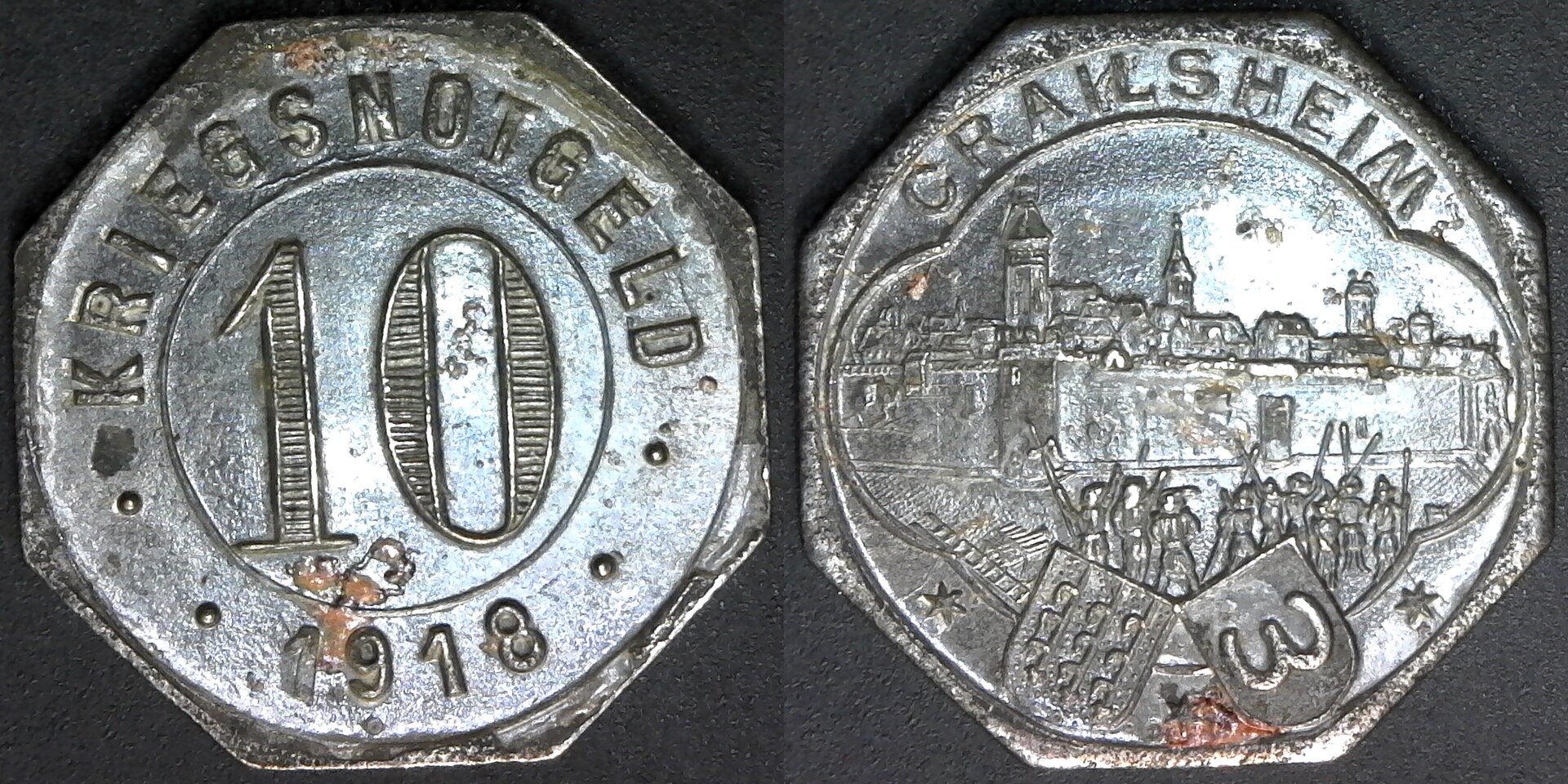 Germany Crailsheim 10 Pfennig  1918 rev B-side.jpg