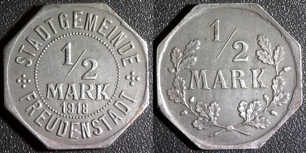 Germany Freudenstadt Half Mark Notgeld 1918 obv-side.jpg