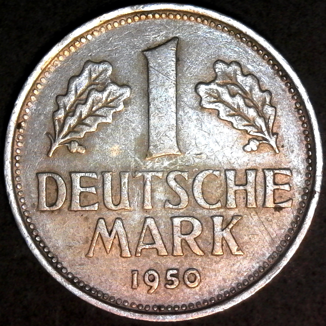 Germany One Mark 1950G obverse.jpg