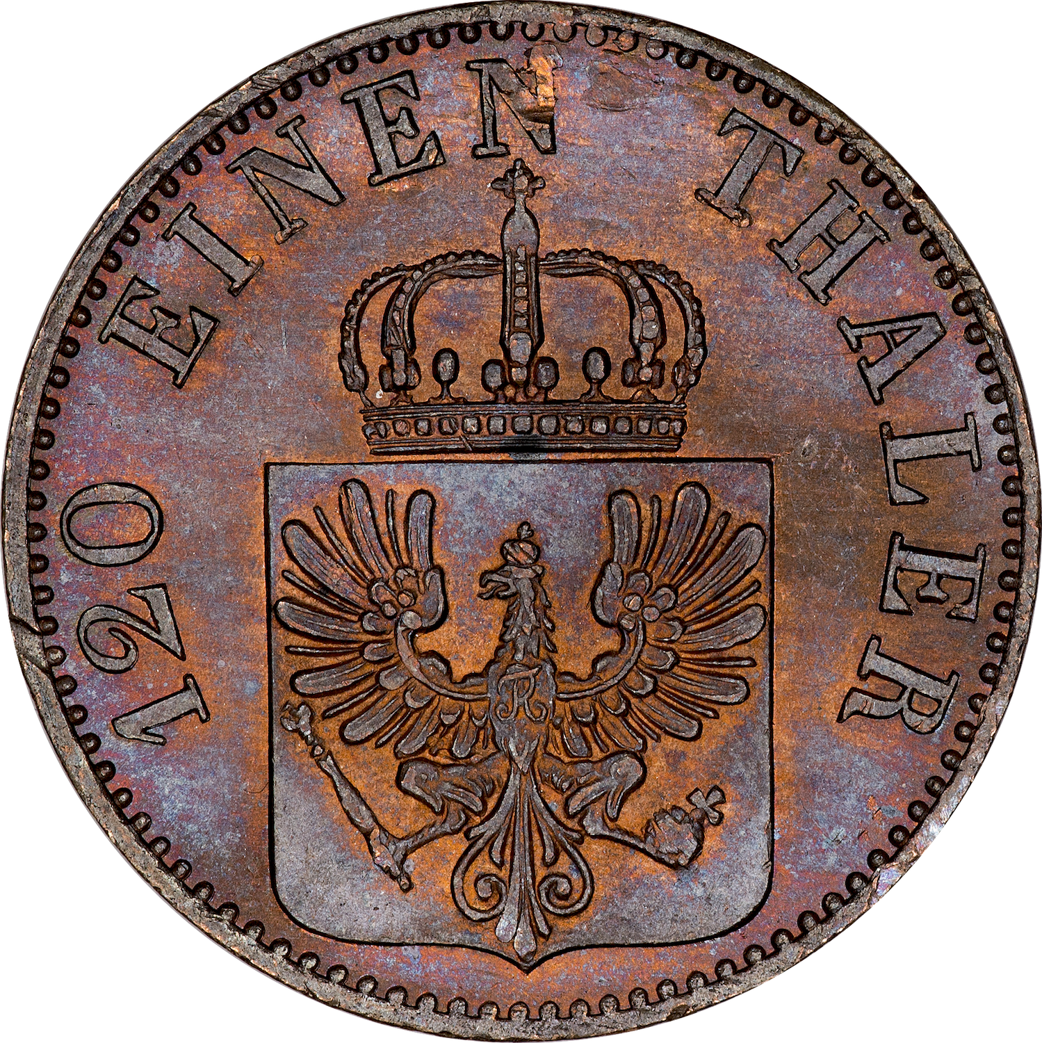 Germany (Prussia) - 1855 A 3 Pfennig - Obverse.png