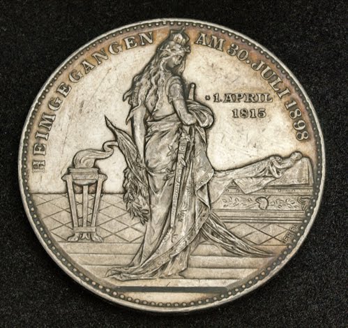 Germany Prussia Otto von Bismarck Silver Mourning Thaler Coin.jpg