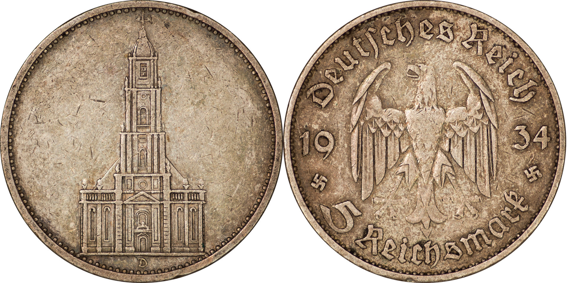 Germany (Third Reich) - 1934 D 5 Reichsmark.jpg