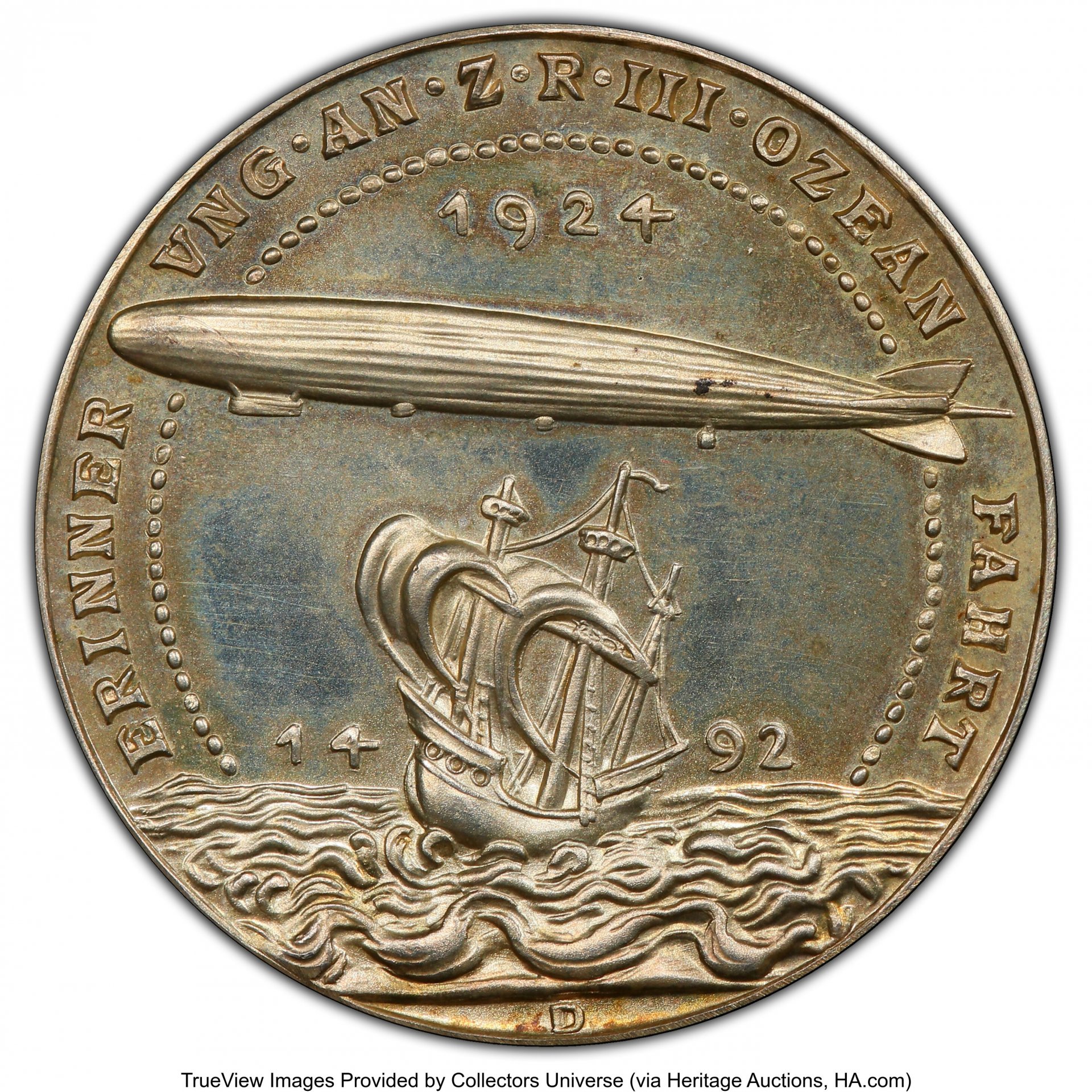 Germany, Weimar Republic silver Specimen 'Zeppelin - Dirigible ZR III' Medal 1924-D SP65 PCGS_lf.jpg
