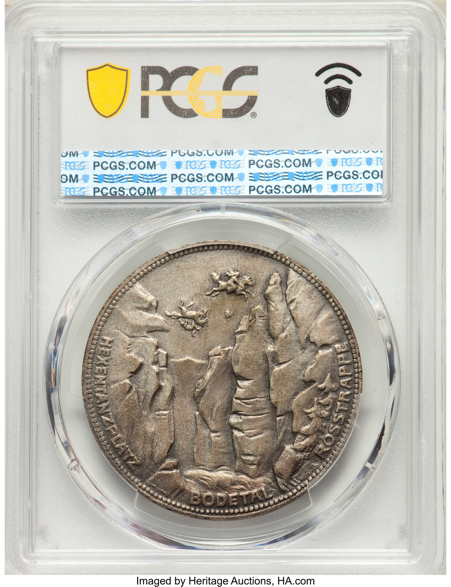 Germany, Weimar Republic silvered bronze 'Hexentanzplatz' Token 2 Taler 1923 MS63 PCGS_lr_02.jpg