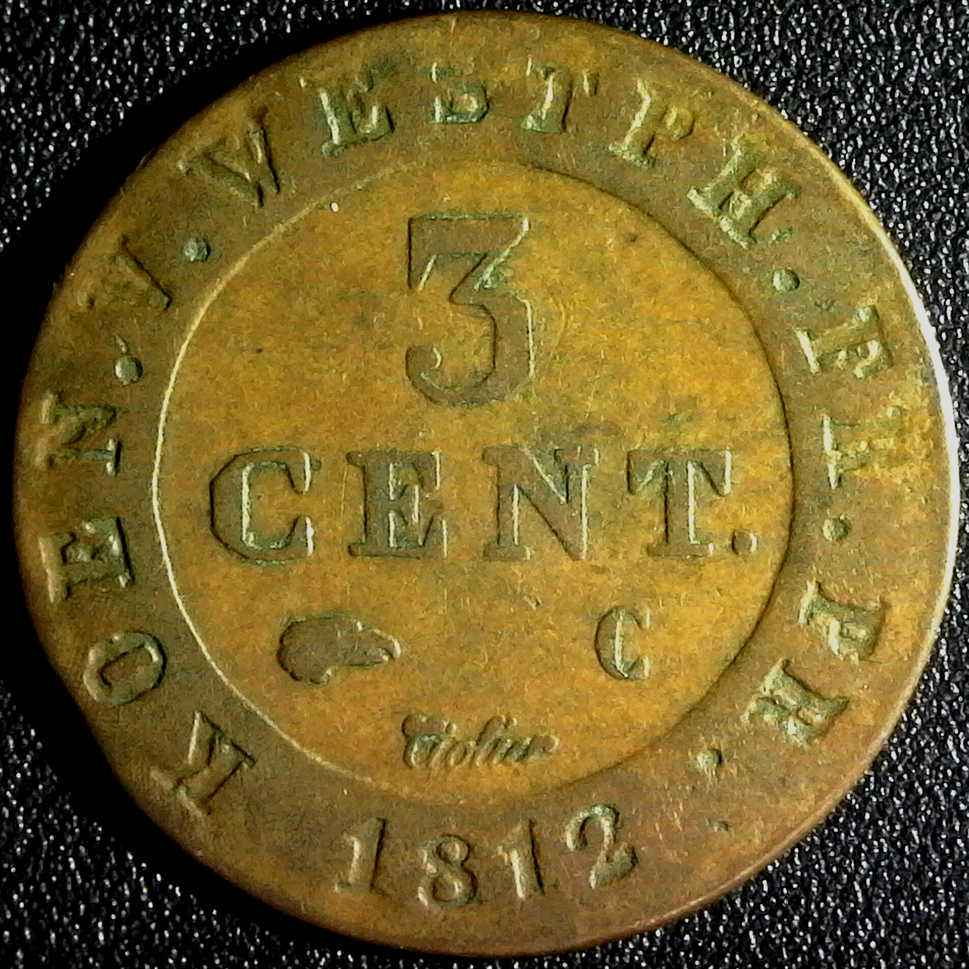 Germany Westphalia 3 Centime 1812-C  obv.jpg