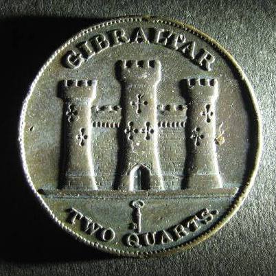 Gibraltar two quarts 1842 obverse KM3 edit.jpg