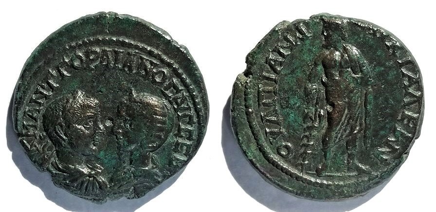 Gordian III and Tranquillina Anchialus Asklepios.jpg