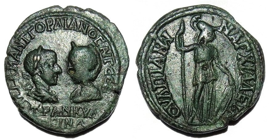 Gordian III and Tranquillina Anchialus Athena standing.jpg