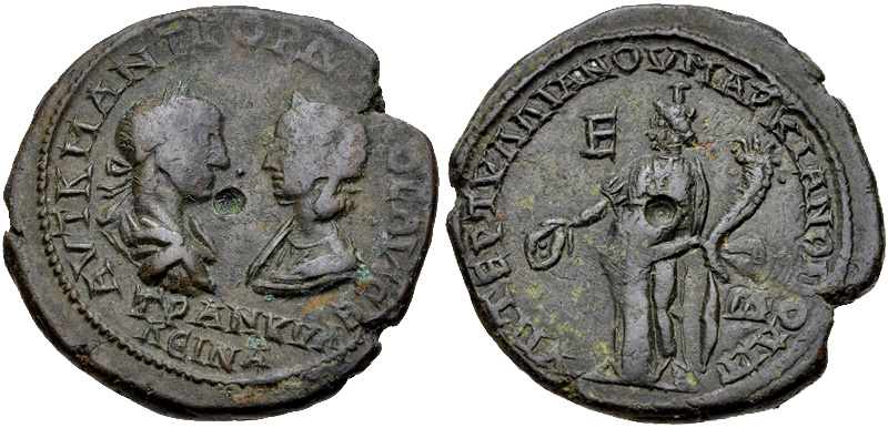 Gordian III and Tranquillina Marcianopolis Homonoia CNG 2.jpg