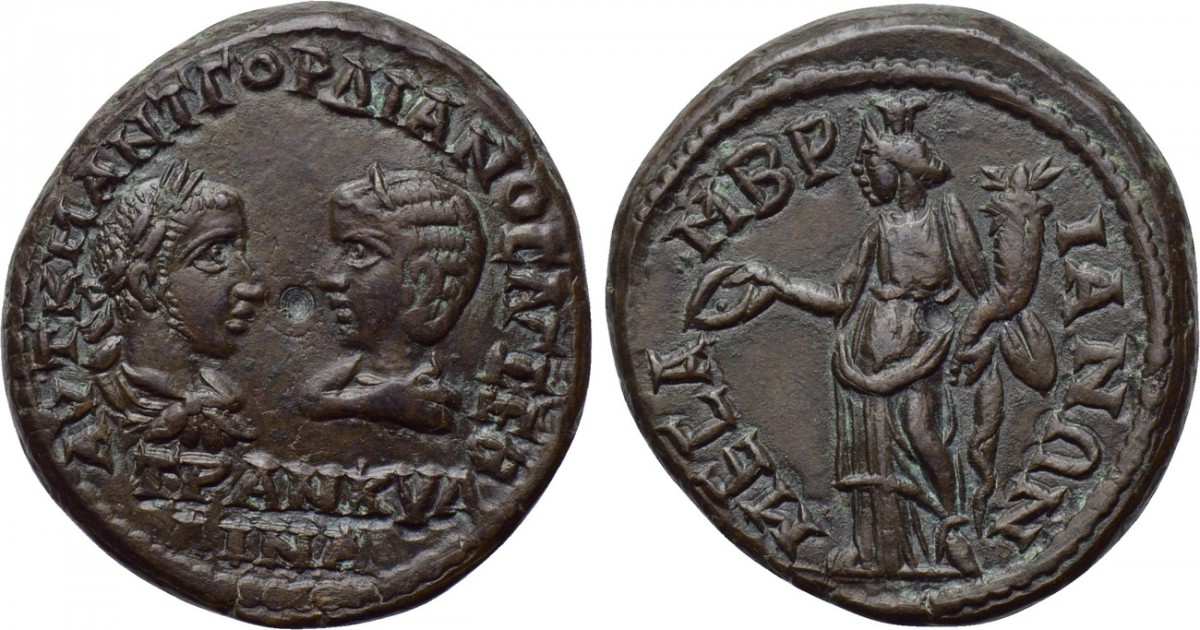 Gordian III and Tranquillina Mesembria Homonoia Naumann.jpg