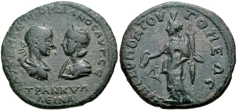Gordian III and Tranquillina Tomis Homonoia CNG.jpg