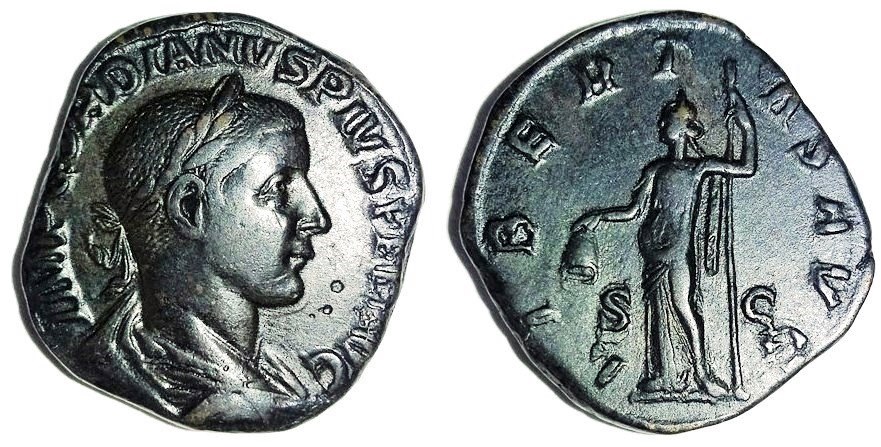 Gordian III Libertas standing sestertius.jpg