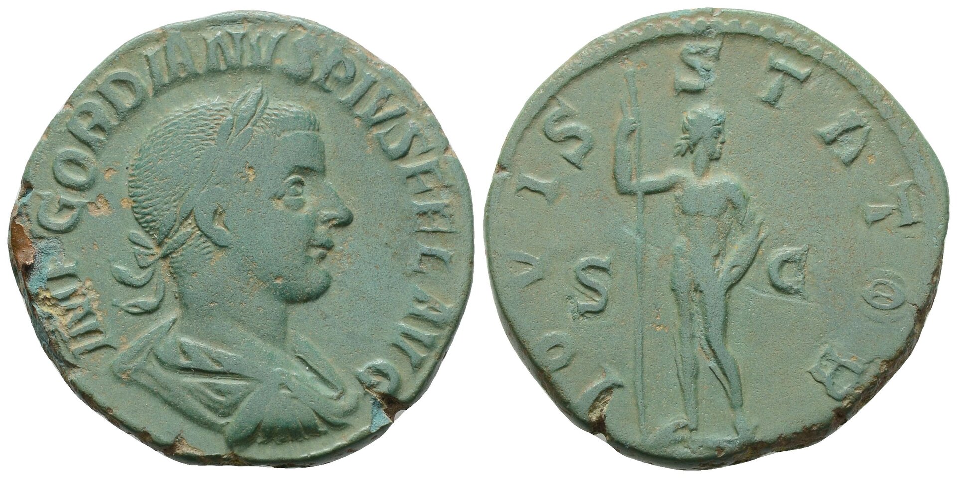 Gordian III Sestertius glossy Green patina RIC 298a.JPG