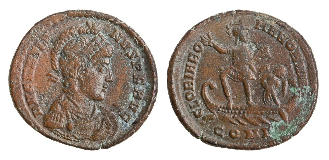 Gratian GLORIA ROMANORVM maiorina Constantinople ANS.jpg
