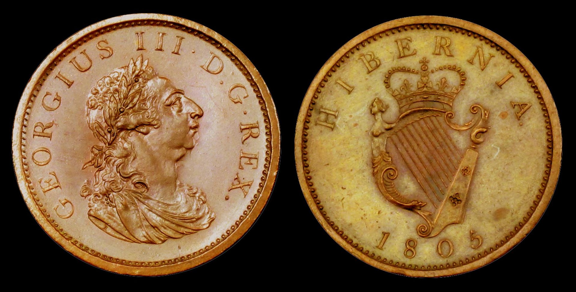 Great Britain 1805 Hibernia Penny Collage 2.jpg