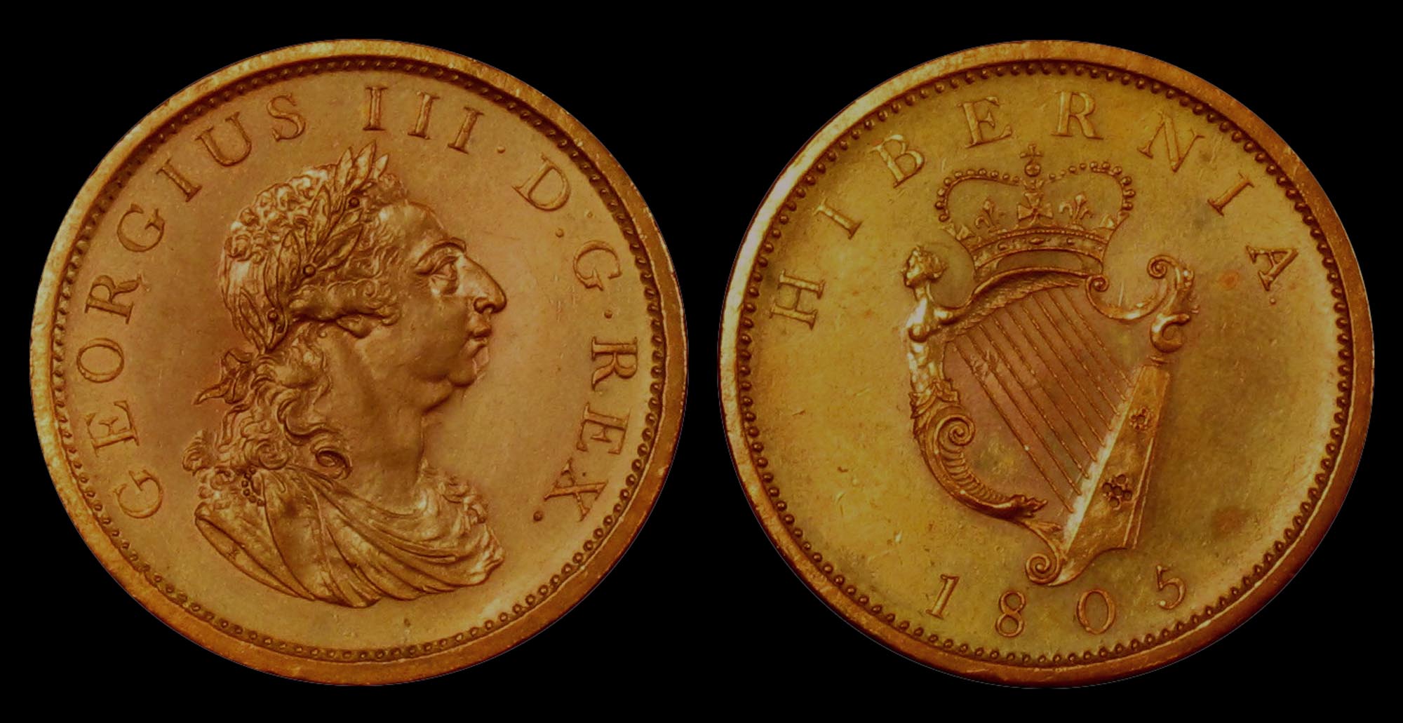 Great Britain 1805 Hibernia Penny Collage 3.jpg