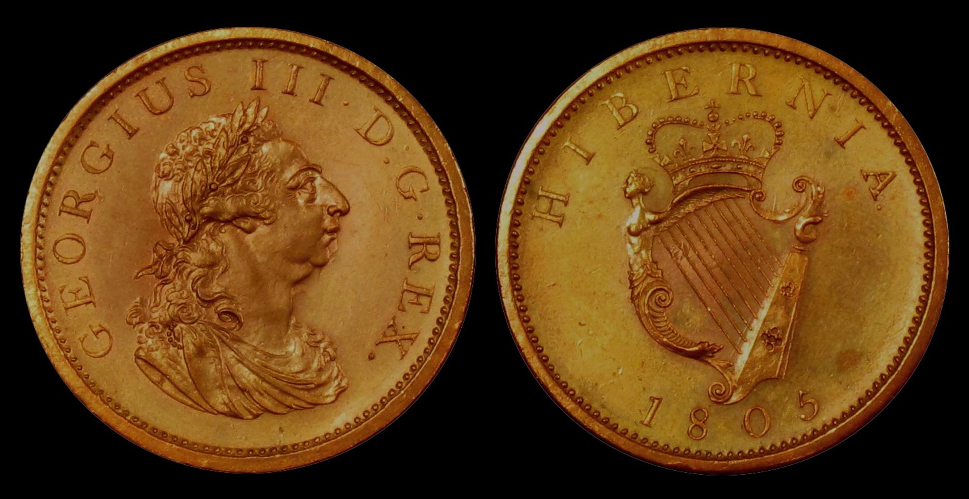 Great Britain 1805 Hibernia Penny Collage 3.jpg