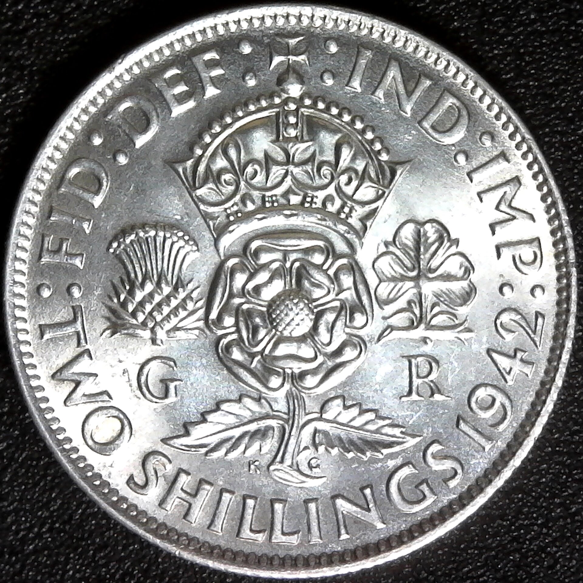 Great Britain;  Florin - 2 Shillings 1942 George VI KM#855  reverse.jpg