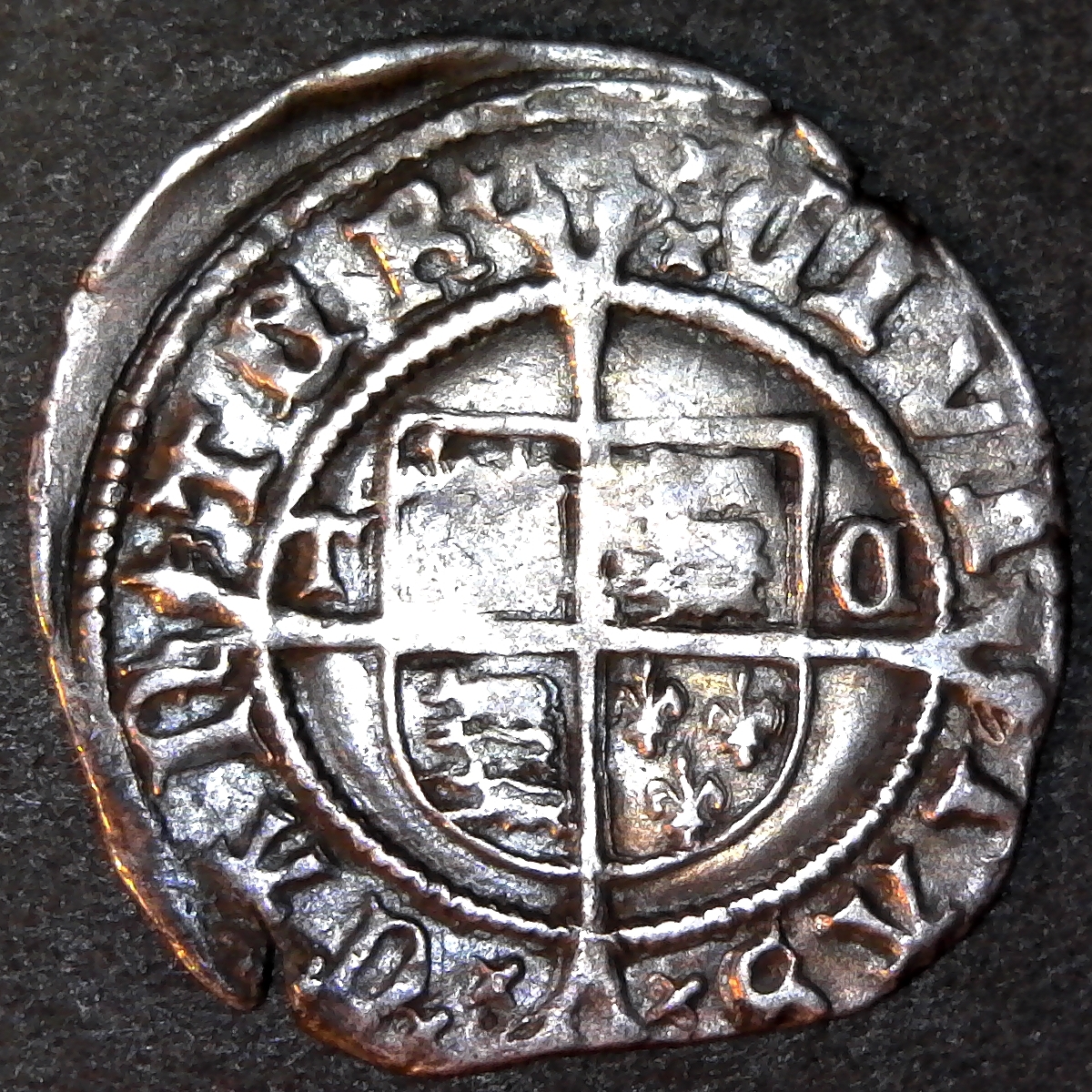 Great Britain Half Groat Henry VIII Canterbury 1526 1544 rev A.jpg