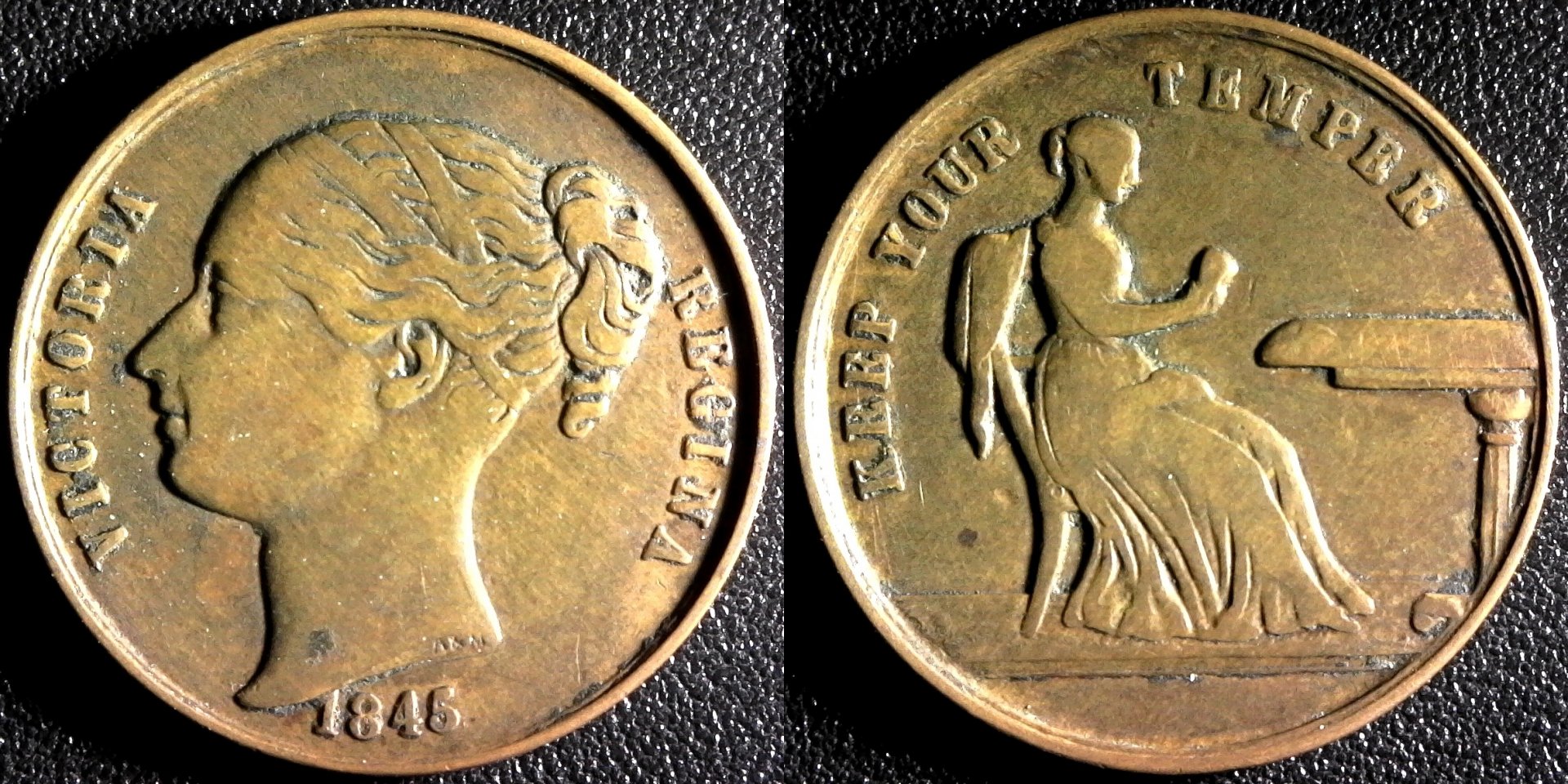 Great Britain whist card game token 1845 obv-side.jpg