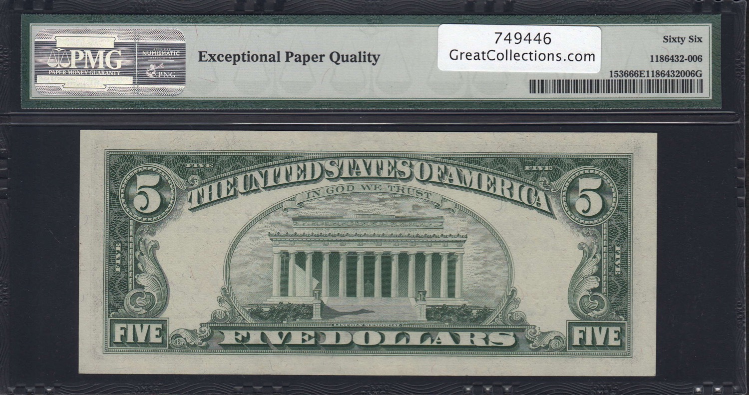 Great Collections Paper Money $5 1963 back 749446-1.jpg