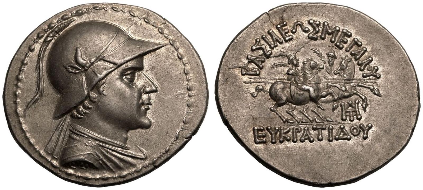 Greco-Bactrian Silver Tetradrachm of Eucratides the Great.jpg