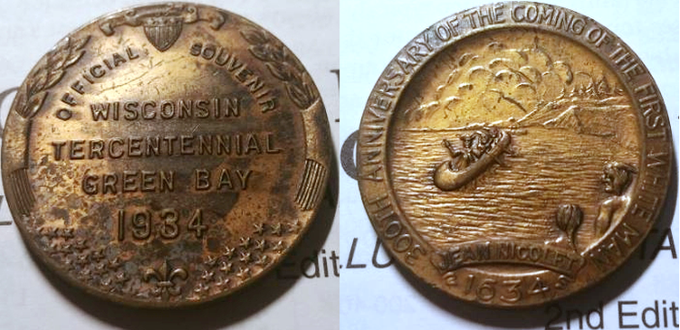Green Bay Tercentennial, 1934 Medal.png