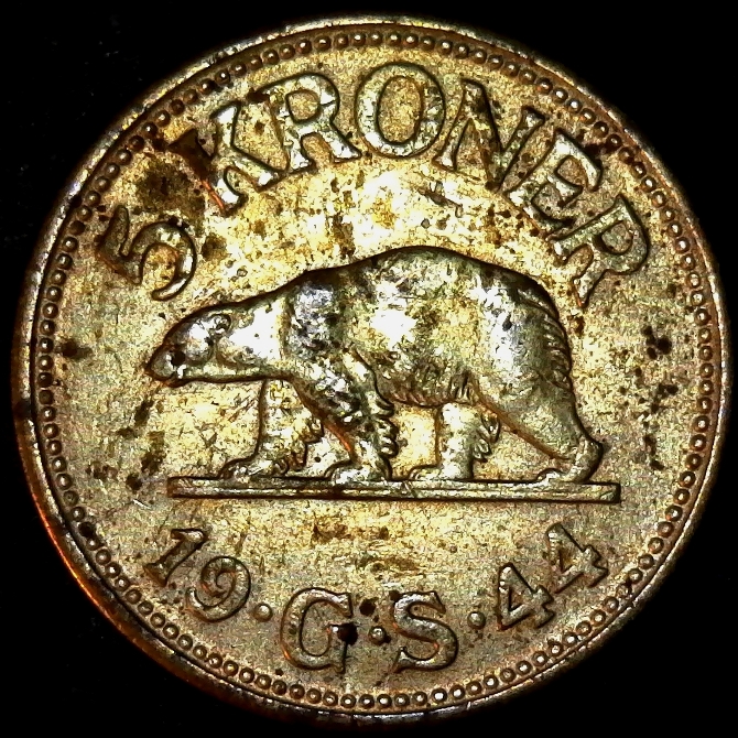 Greenland 5 Kroner 1944 obverse 60pct.jpg
