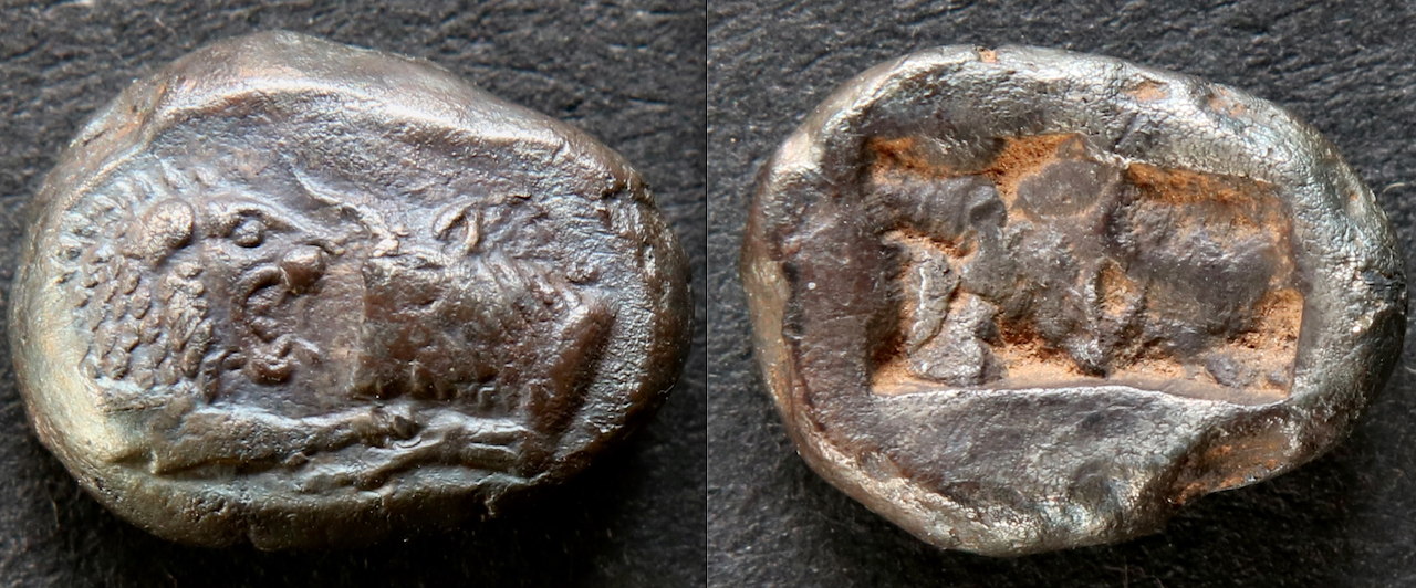 Griechen – Lydia, Krösus 1:6 stater (neues Foto).png