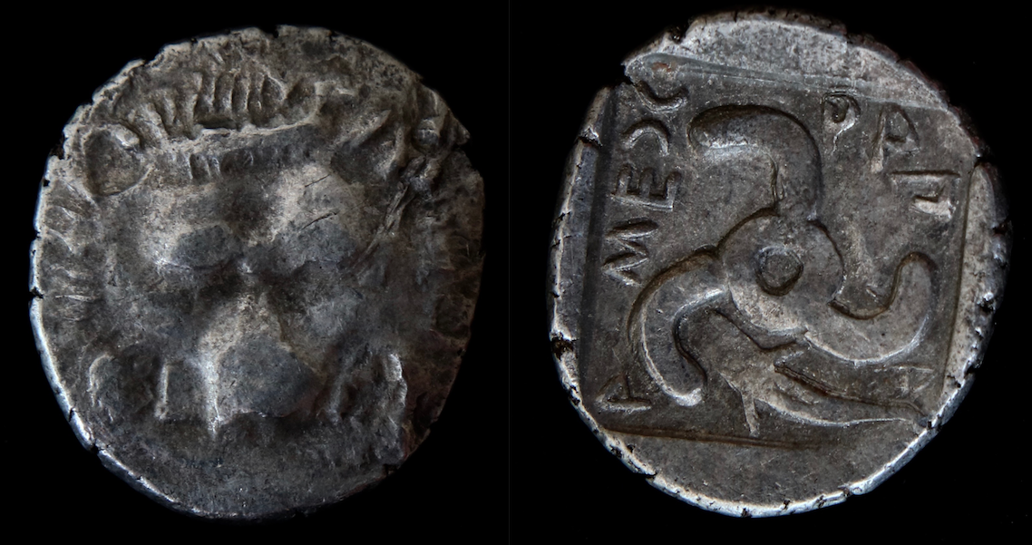 Griechen – Lykien, Dynast Mithrapata, 1:6 Stater, Delfin.png