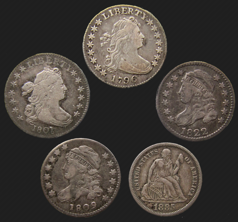 Group of 5 Scarce Dimes - OBV - GP - 2018 - 2023 - black background.png